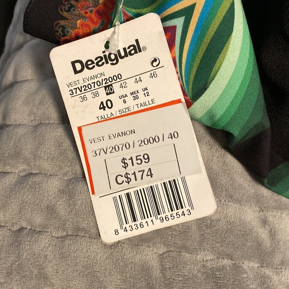 DESIGUAL - NWT BLACK EVANON DRESS SZ 8 - STYLE 37V2070 CREPE-LIKE FEEL - B21 - Picture 11 of 11